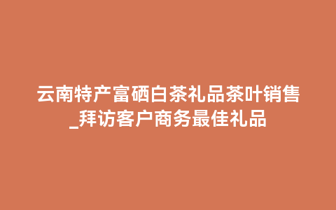 云南特产富硒白茶礼品茶叶销售_拜访客户商务最佳礼品