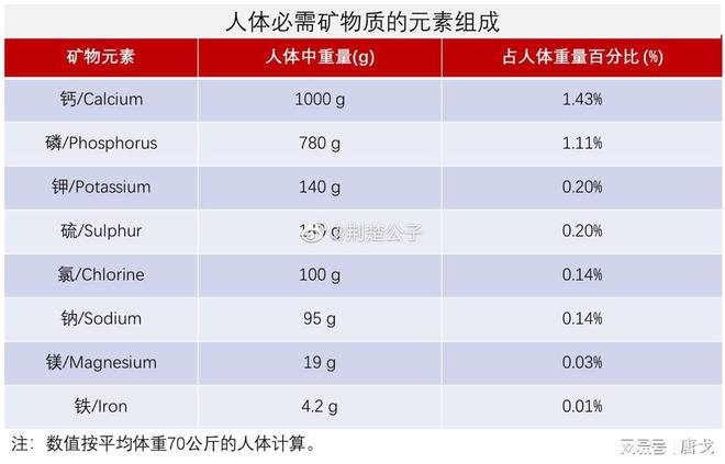 人体微量元素