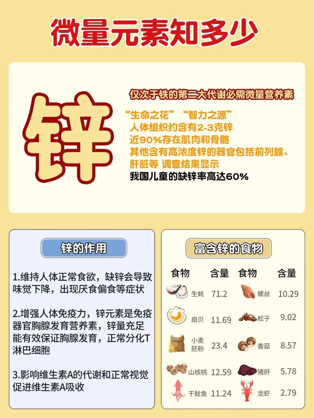 秋天钙铁锌硒补什么